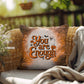 Indoor/outdoor pillow with “You Are Enough” promoting self-love and mental health