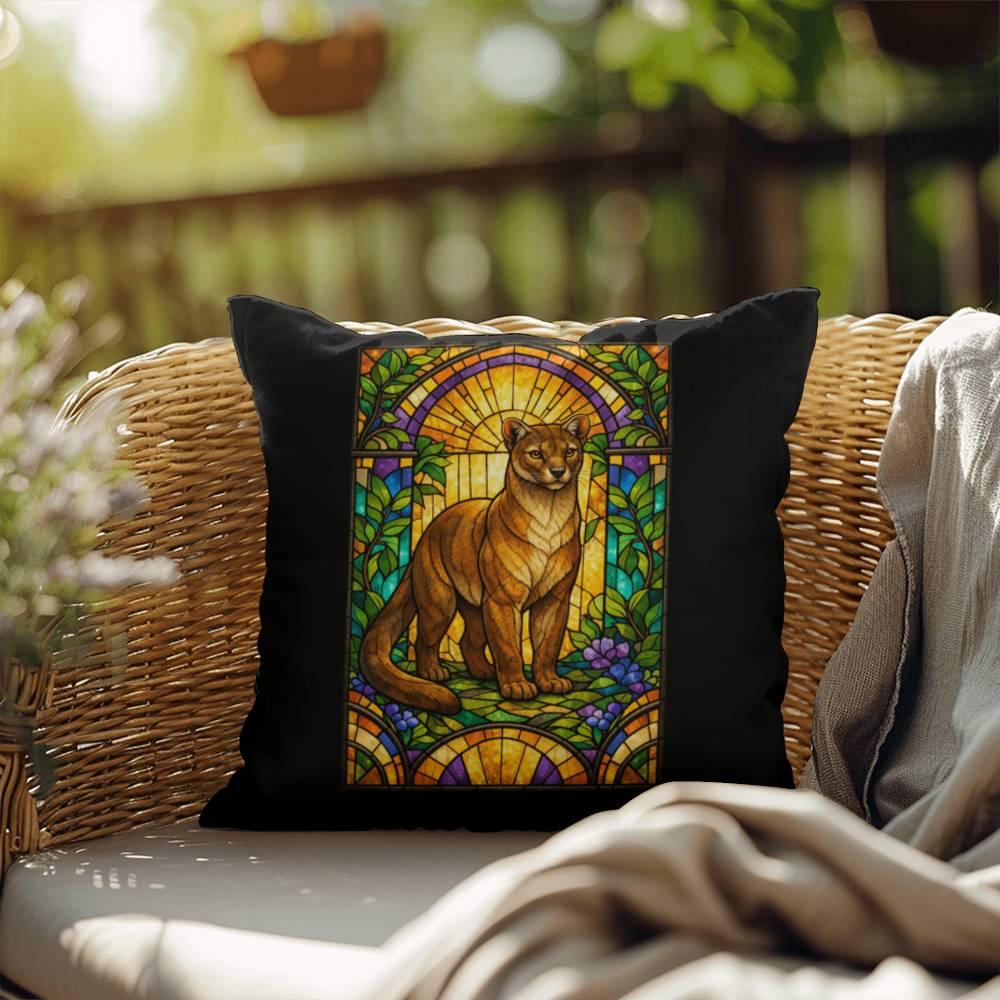 Shop our premium fossa stained glass style throw pillow from MySisterIsASurvivor.