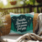 Breathe. Slow Down. Let Peace Find You Throw Pillow - Tranquil holiday décor for inner calm
