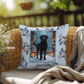 Labrador Retriever Black Pillow - Classic Lab throw pillow, cozy winter dog decor, personalized home accent