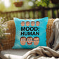 Mood: Human Indoor/Outdoor Pillow -Mental Health Support, Self-Care Decor, Anxiety Relief Throw Cushion
