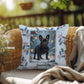 French Bulldog Black Pillow - Cute Frenchie throw pillow, winter dog home decor, personalized accent
