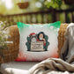I’m on the Naughty List (Woman and Cat) Throw Pillow - Christmas humor gift pillow for home