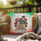 I’m on the Naughty List (Man and Dog) Throw Pillow - Funny holiday Christmas décor pillow