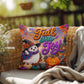 Fall Into Joy Halloween Throw Pillow - Cute Witch Ghost Pumpkin Spice Pillow