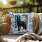 German Shepherd Black Pillow - Winter German Shepherd pillow, personalized dog throw, home decor accent