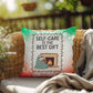 Self-Care is the Best Gift Throw Pillow - Holiday mental health cozy decorative Christmas pillow