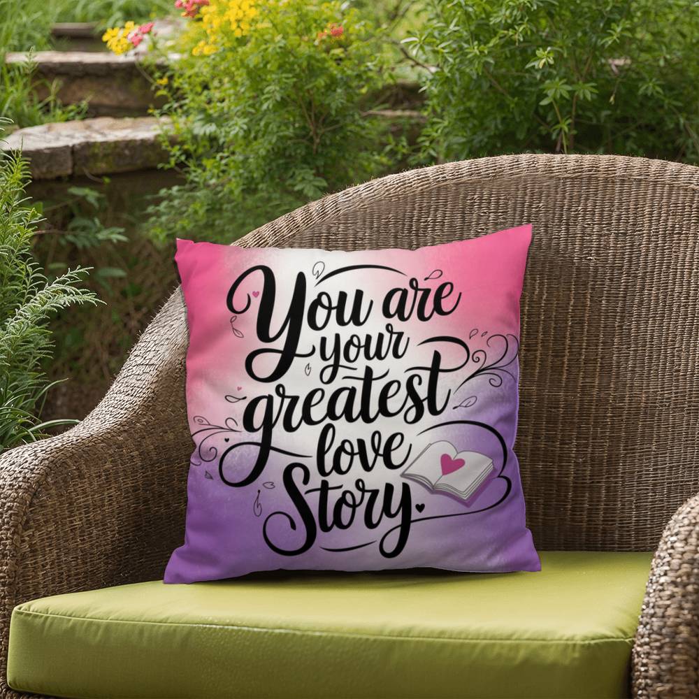 You Are Your Greatest Love Story: Indoor/Outdoor Pillow Self-Care for Relaxation, Mindfulness & Emotional Wellness