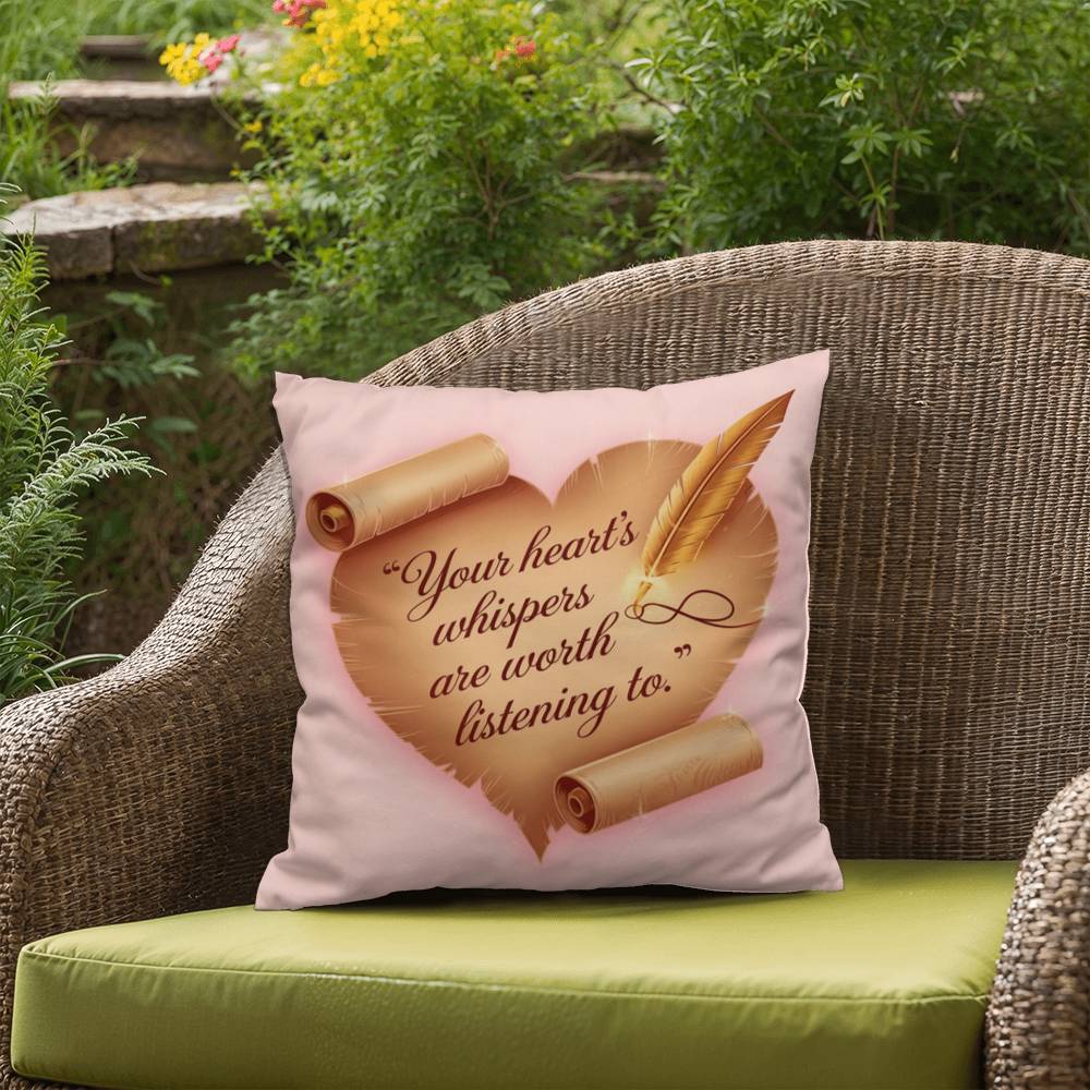 Your Heart's Whispers Are Worth Listening To: Indoor/Outdoor Pillow Self-Care for Relaxation, Mindfulness & Emotional Wellness