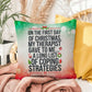 Shop our premium on the first day of christmas indoor outdoor pillow from MySisterIsASurvivor.