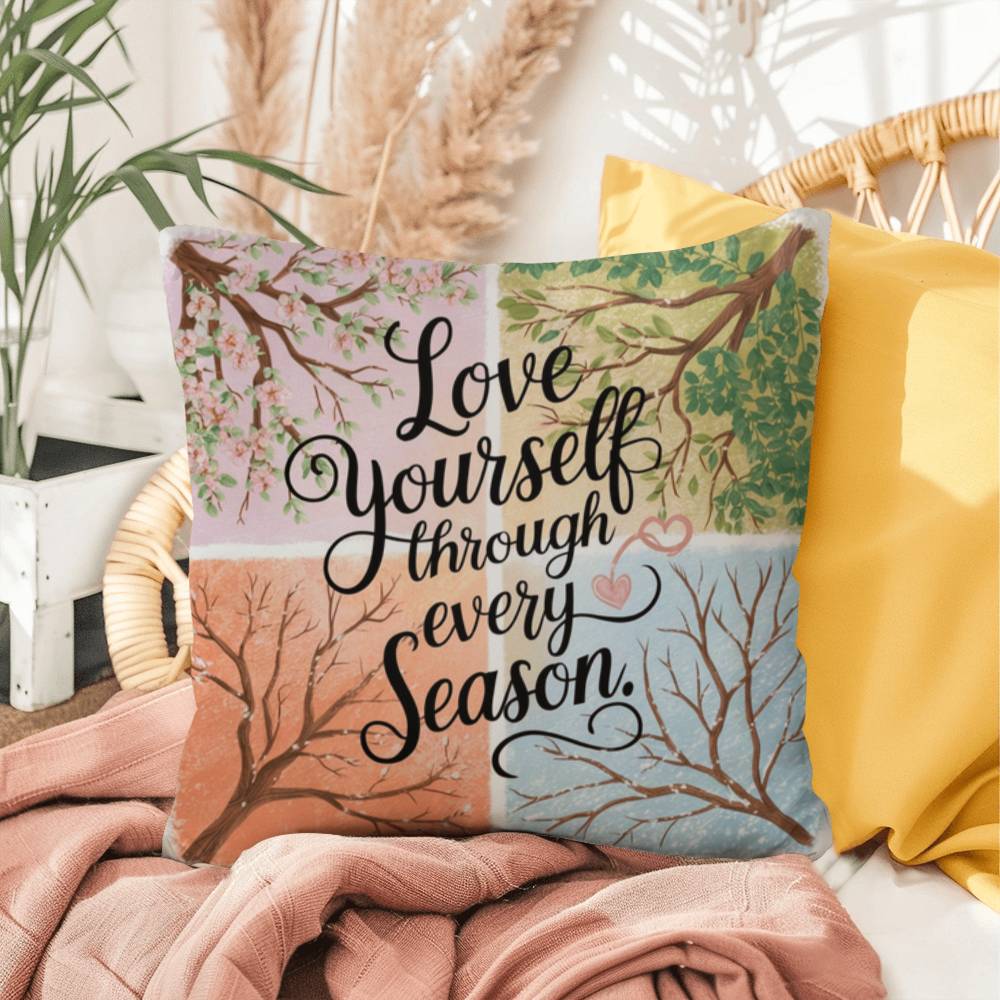Love Yourself Through Every Season: Indoor/Outdoor Pillow Self-Care for Relaxation, Mindfulness & Emotional Wellness