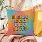 Healing Looks Good on You indoor outdoor pillow therapy affirmation decor - MySisterIsASurvivor