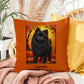 Black Pomeranian indoor outdoor pillow, custom dog cushion, cozy pet accent gift for dog lovers