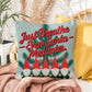 Just Breathe - Even Santa Meditates Throw Pillow - Funny calm Christmas pillow for relaxation