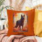 Liver German Shepherd pillow, personalized indoor outdoor dog cushion, water-resistant accent - MySisterIsASurvivor
