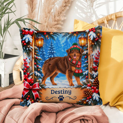 Australian Shepherd (Red & Copper Bi Coat) - Personalized Throw Pillow for a Cozy Dog-Loving Home