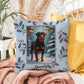 Rottweiler Chocolate Pillow - Festive Rottweiler throw pillow, winter dog home decor, cozy accent