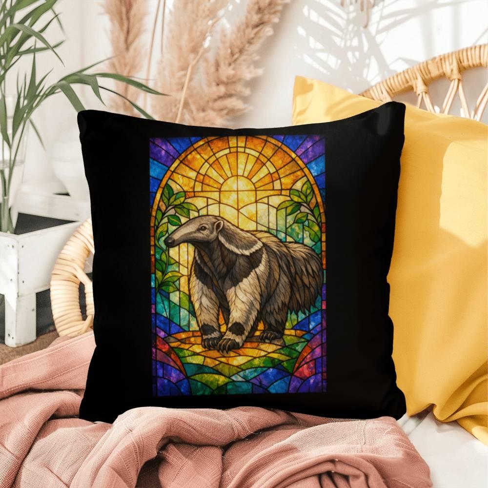 Shop our premium anteater stained glass style throw pillow from MySisterIsASurvivor.