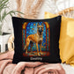 Belgian Malinois (Fawn) Indoor/Outdoor Pillow - Personalized Stained Glass Dog Tribute & Comfort Gift