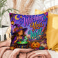 Witching You Well Halloween Throw Pillow - Witch Cauldron Moon Fall Pillow