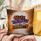 Indoor/outdoor pillow with motivational “Make Yourself A Priority” for self-care