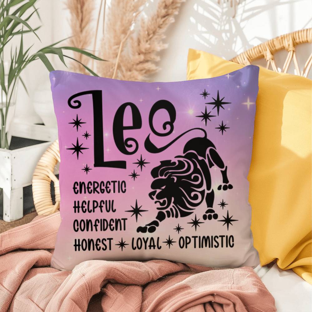 Leo Indoor/Outdoor Pillow – Zodiac Astrology Decor, Boho Accent for Home & Patio