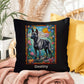 Belgian Malinois (Gray) Indoor/Outdoor Pillow - Personalized Stained Glass Dog Tribute & Comfort Gift