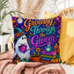 Growing Through The Gloom Halloween Throw Pillow - Trauma Recovery Survivor Gift