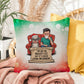 I’m on the Naughty List (Man and Dog) Throw Pillow - Funny holiday Christmas décor pillow