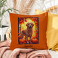 Dark Golden Retriever pillow, custom indoor outdoor dog cushion, water-resistant accent - MySisterIsASurvivor