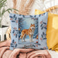 Husky Sable & White Pillow - Winter Husky throw pillow, snow dog accent pillow, holiday home decor