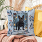 French Bulldog Black Pillow - Cute Frenchie throw pillow, winter dog home decor, personalized accent