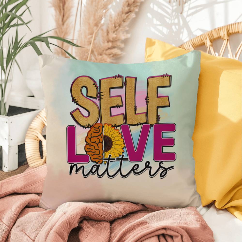 Self Love Matters: Indoor/Outdoor Pillow for Wellness, Style & Stress Relief