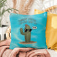 "Current Status: Thriving (Sort Of)" indoor/outdoor pillow, mental health support cushion for anxiety relief and relaxation.