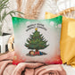 Mentally Festive, Physically Exhausted Throw Pillow - Funny Christmas holiday décor pillow