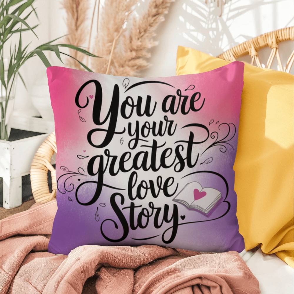 You Are Your Greatest Love Story: Indoor/Outdoor Pillow Self-Care for Relaxation, Mindfulness & Emotional Wellness