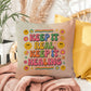 Keep It Real, Keep It Healing: Indoor/Outdoor Pillow - Groovy Affirmation for Emotional Wellness & Positive Vibes