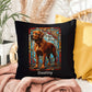 Rottweiler (Red) Indoor/Outdoor Pillow - Personalized Stained Glass Dog Tribute & Comfort Gift