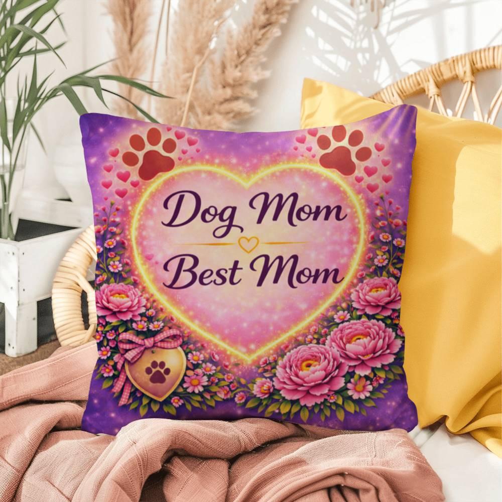 Shop our dog mom best mom throw pillow featuring the 16" x 16" style option from MySisterIsASurvivor.