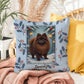 Pomeranian Chocolate Pillow - Cozy Pom throw pillow, winter indoor dog decor, personalized accent