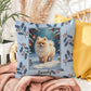 Pomeranian Cream Pillow - Holiday Pom pillow, seasonal dog throw, indoor/outdoor home accent