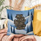 May Your Heart Be Light This Season Throw Pillow - Serene Christmas pillow for reflection