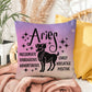 Aries Indoor/Outdoor Pillow – Zodiac Astrology Decor, Boho Accent for Home & Patio