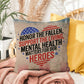 Honor the Fallen personalized indoor outdoor pillow for veteran remembrance, Memorial Day tribute, and PTSD awareness
