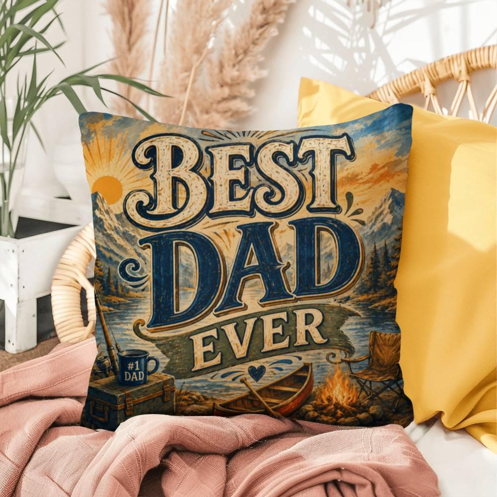 Shop our best dad ever throw pillow featuring the 16" x 16" style option from MySisterIsASurvivor.