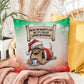 I’m on the Naughty List (Dog) Throw Pillow - Christmas humor gift pillow for dog lovers