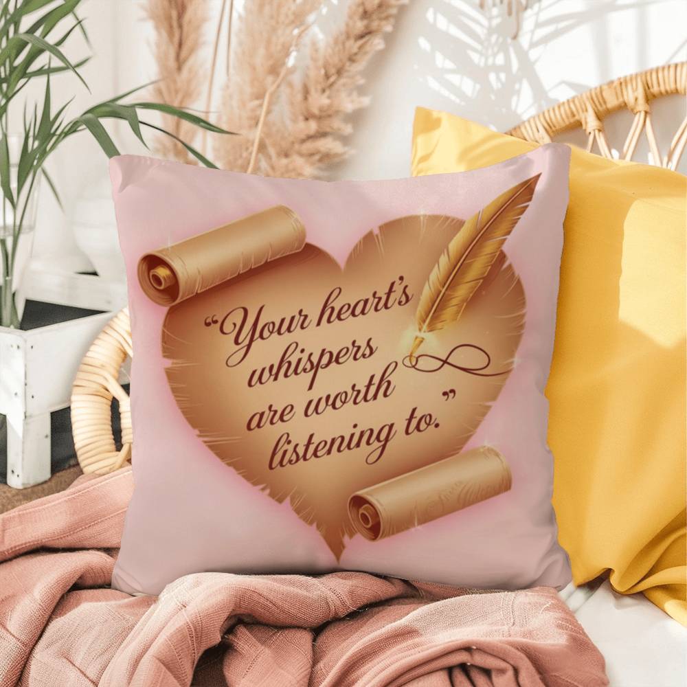 Your Heart's Whispers Are Worth Listening To: Indoor/Outdoor Pillow Self-Care for Relaxation, Mindfulness & Emotional Wellness