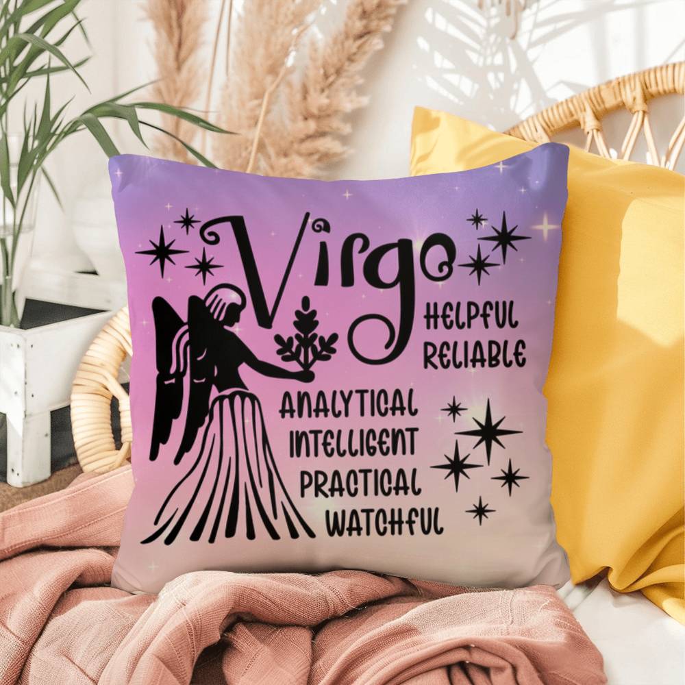 Virgo Indoor/Outdoor Pillow – Zodiac Astrology Decor, Boho Accent for Home & Patio