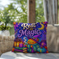Rest Is Magic Halloween Throw Pillow - Self Care Pumpkin Witch Moon Pillow