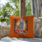 Light Red Husky blue eyes pillow, custom indoor outdoor dog cushion, pet owner patio decor - MySisterIsASurvivor